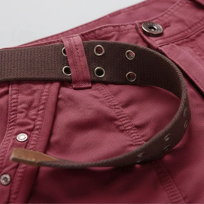 Cargo Shorts Multi Pocket Belted for Men-Gilviro
