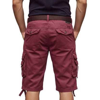Cargo Shorts Multi Pocket Belted for Men-Gilviro