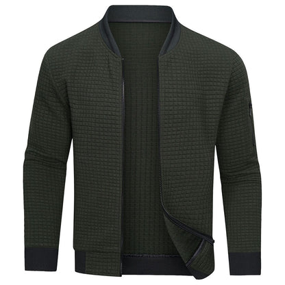 Men’s Bomber Jacket Zip-Up Long Sleeve Slim Fit-Gilviro