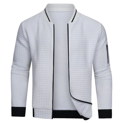 Men’s Bomber Jacket Zip-Up Long Sleeve Slim Fit-Gilviro
