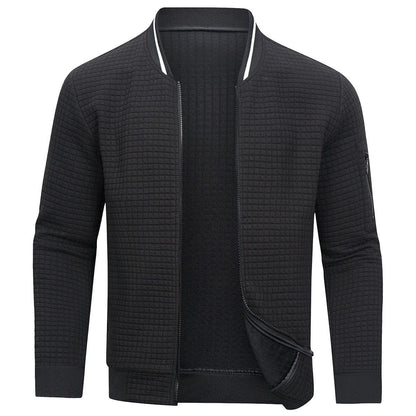Men’s Bomber Jacket Zip-Up Long Sleeve Slim Fit-Gilviro