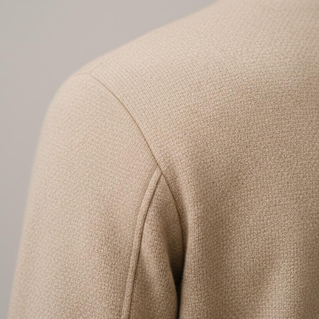 Men’s Button-Front Collarless Jacket-Gilviro