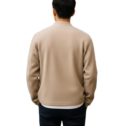 Men’s Button-Front Collarless Jacket-Gilviro