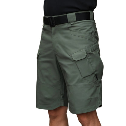 Mens Cargo Shorts Multi Pocket Belted-Gilviro
