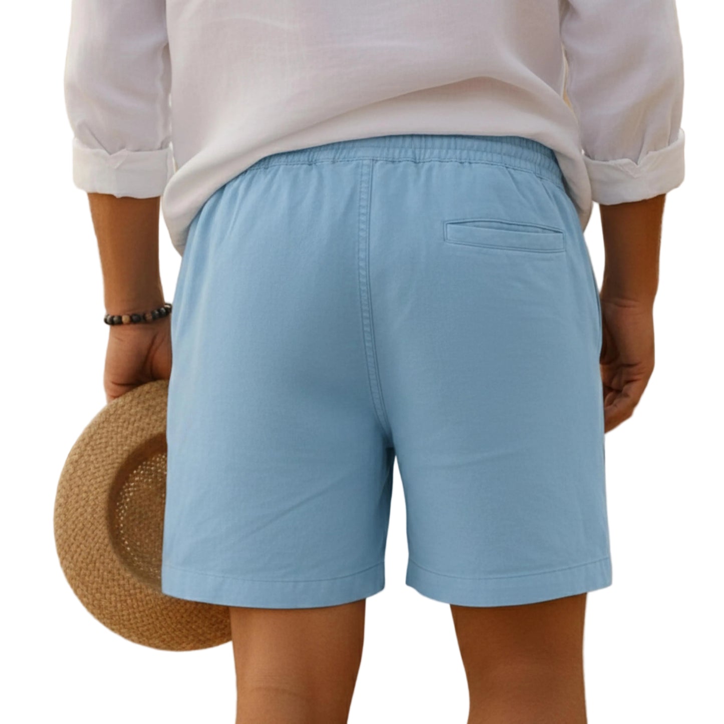 Men’s Drawstring Elastic Waist Shorts-Gilviro