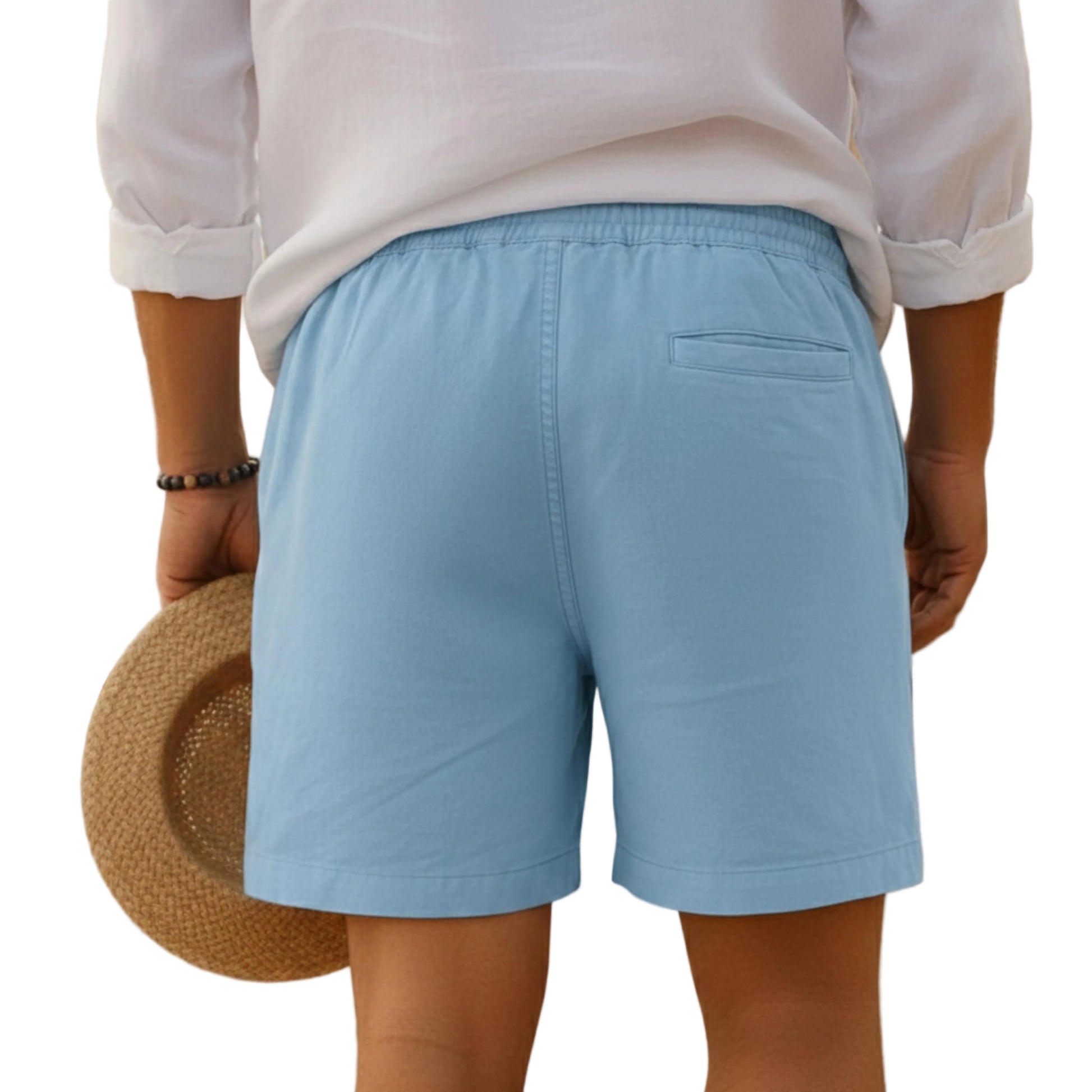 Men’s Drawstring Elastic Waist Shorts-Gilviro