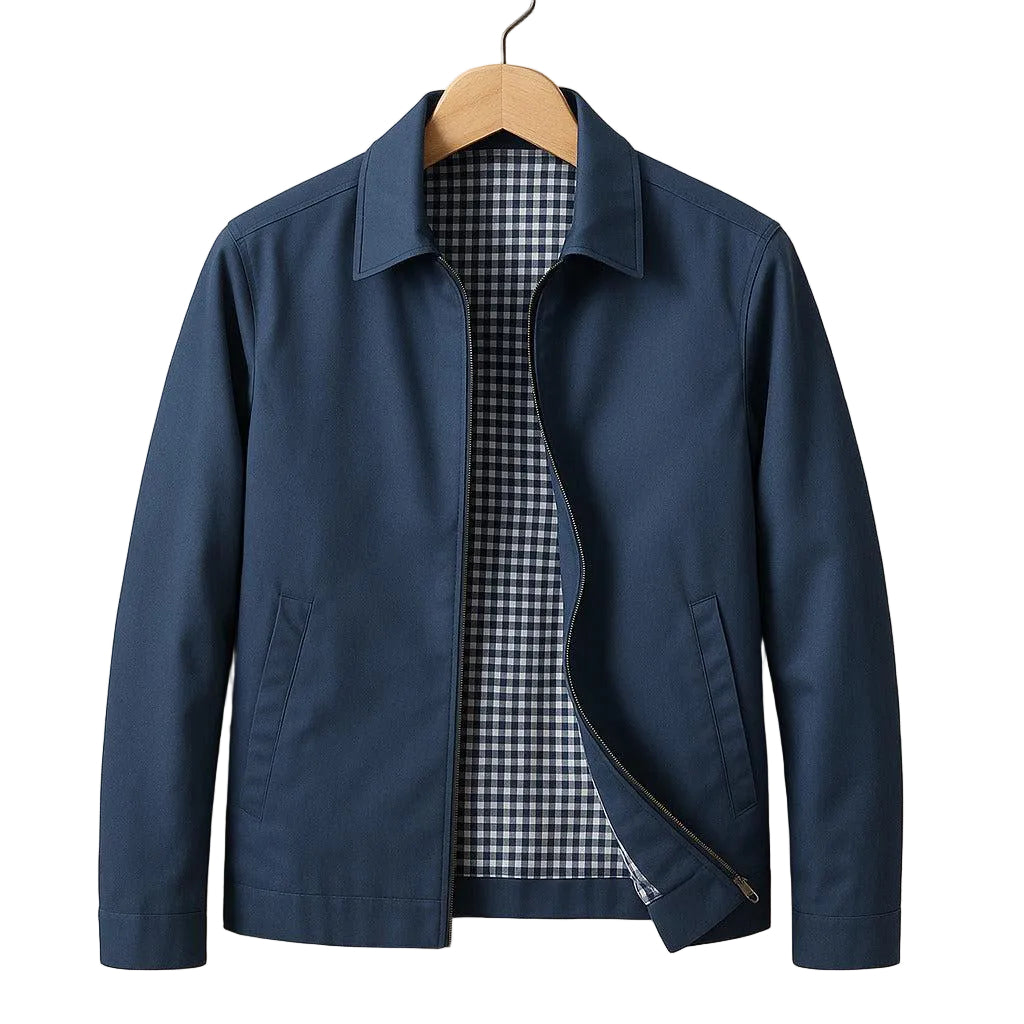 Men’s Lined Button-Up Jacket-Gilviro