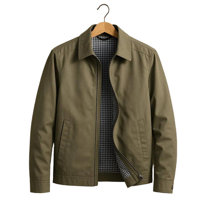Men’s Lined Button-Up Jacket-Gilviro
