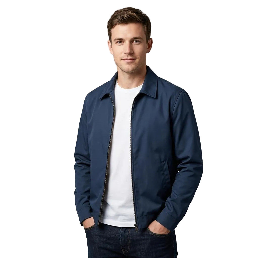 Men’s Lined Button-Up Jacket-Gilviro