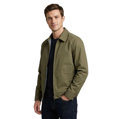 Men’s Lined Button-Up Jacket-Gilviro