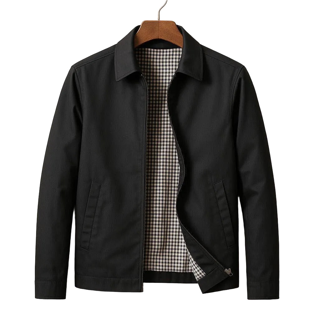 Men’s Lined Button-Up Jacket-Gilviro
