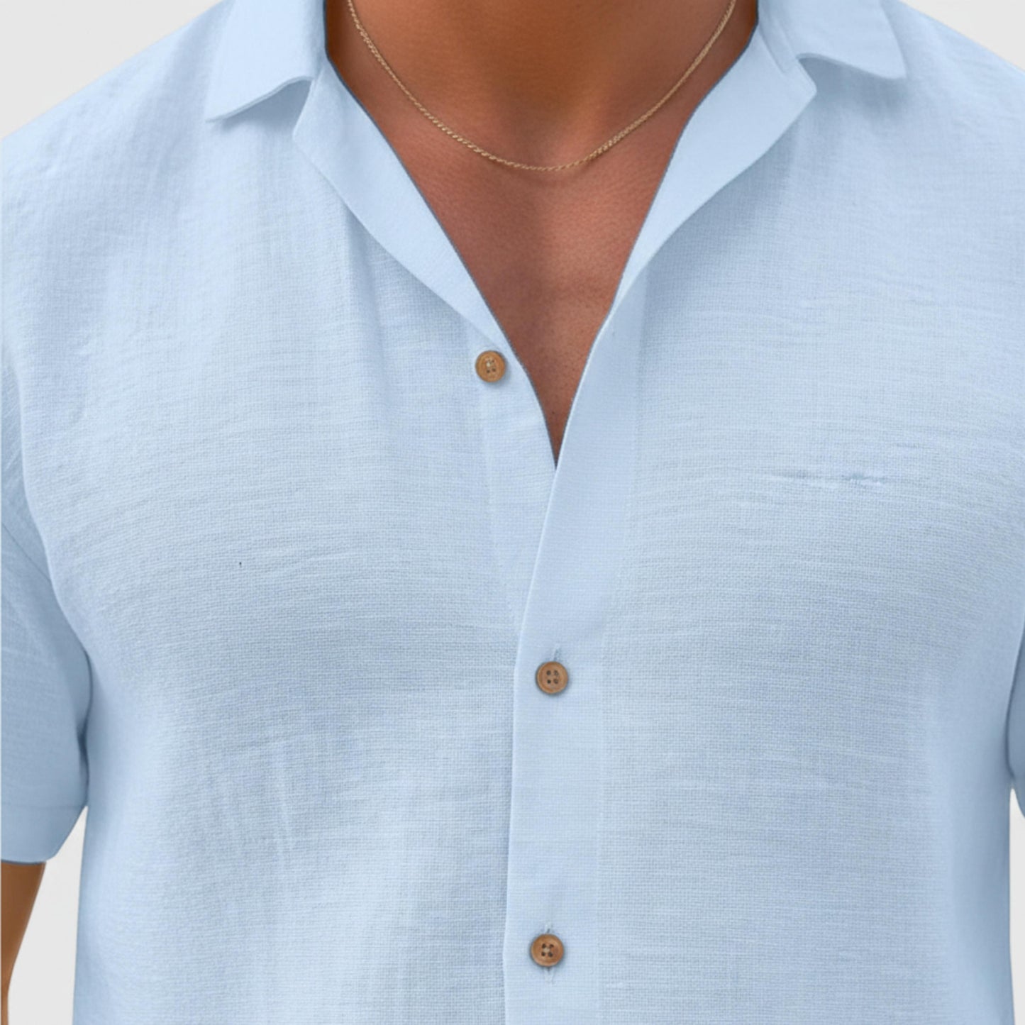 Men’s Short Sleeve Button Down Casual Shirt-Gilviro