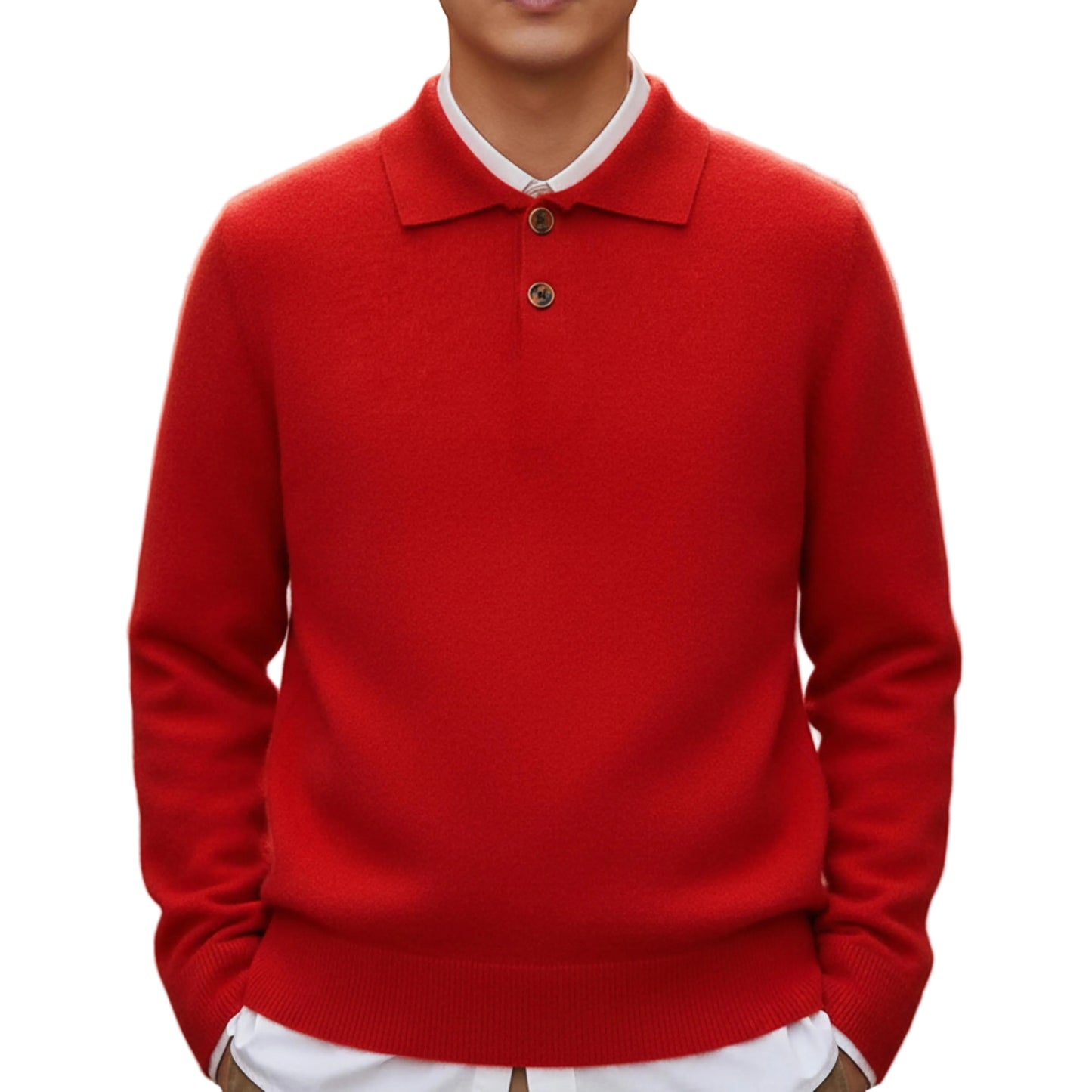 Men’s Sweater Long Sleeve Button Placket-Gilviro