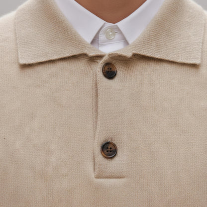 Men’s Sweater Long Sleeve Button Placket-Gilviro