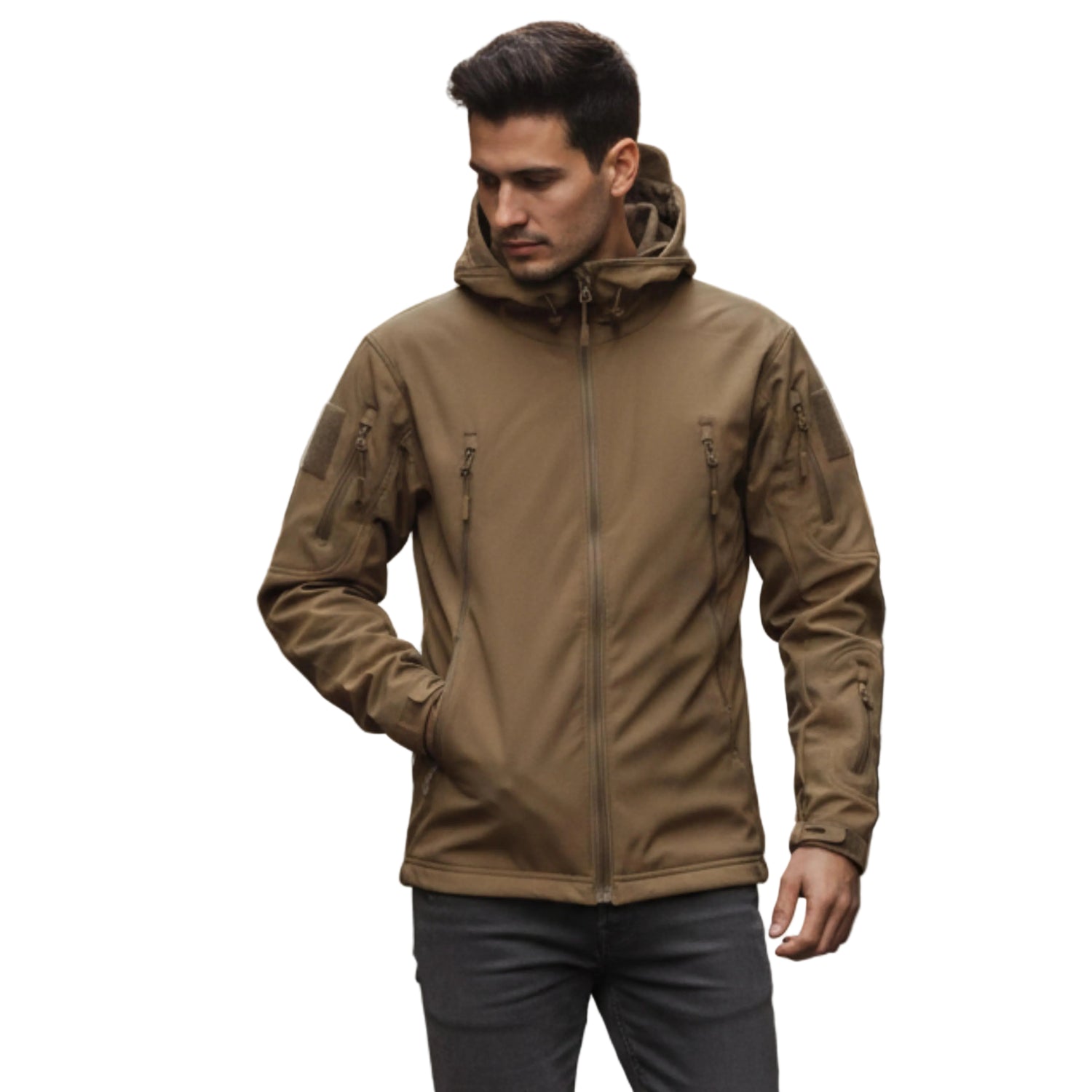 Men’s Tactical Hooded Zip Jacket-Gilviro