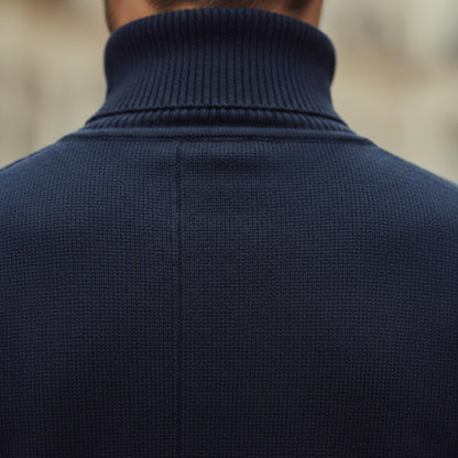 Men’s Turtleneck Sweater Long Sleeve Knit Pullover-Gilviro