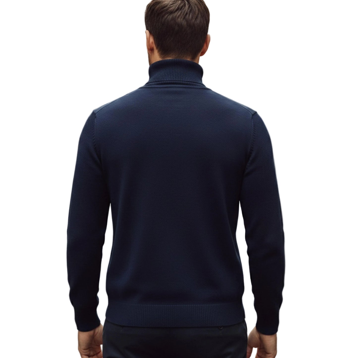 Men’s Turtleneck Sweater Long Sleeve Knit Pullover-Gilviro