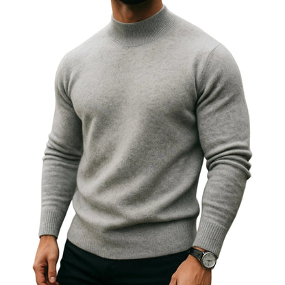Men’s Turtleneck Sweater Long Sleeve Knit Top-Gilviro