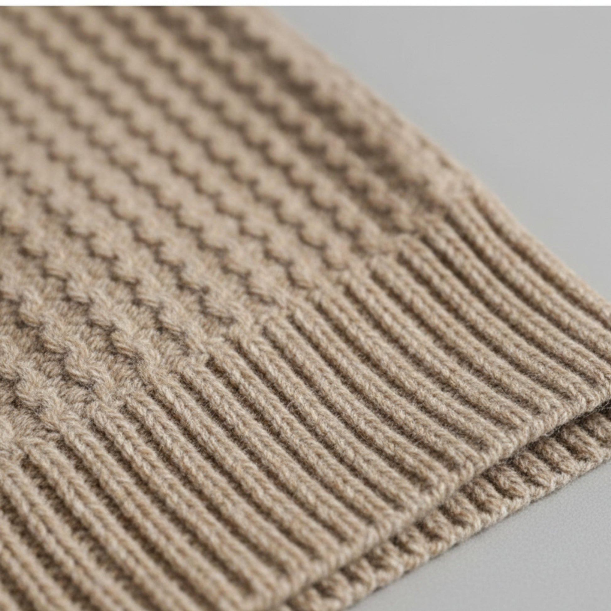 Men’s Zip Sweater Cable Knit Stand Collar-Gilviro