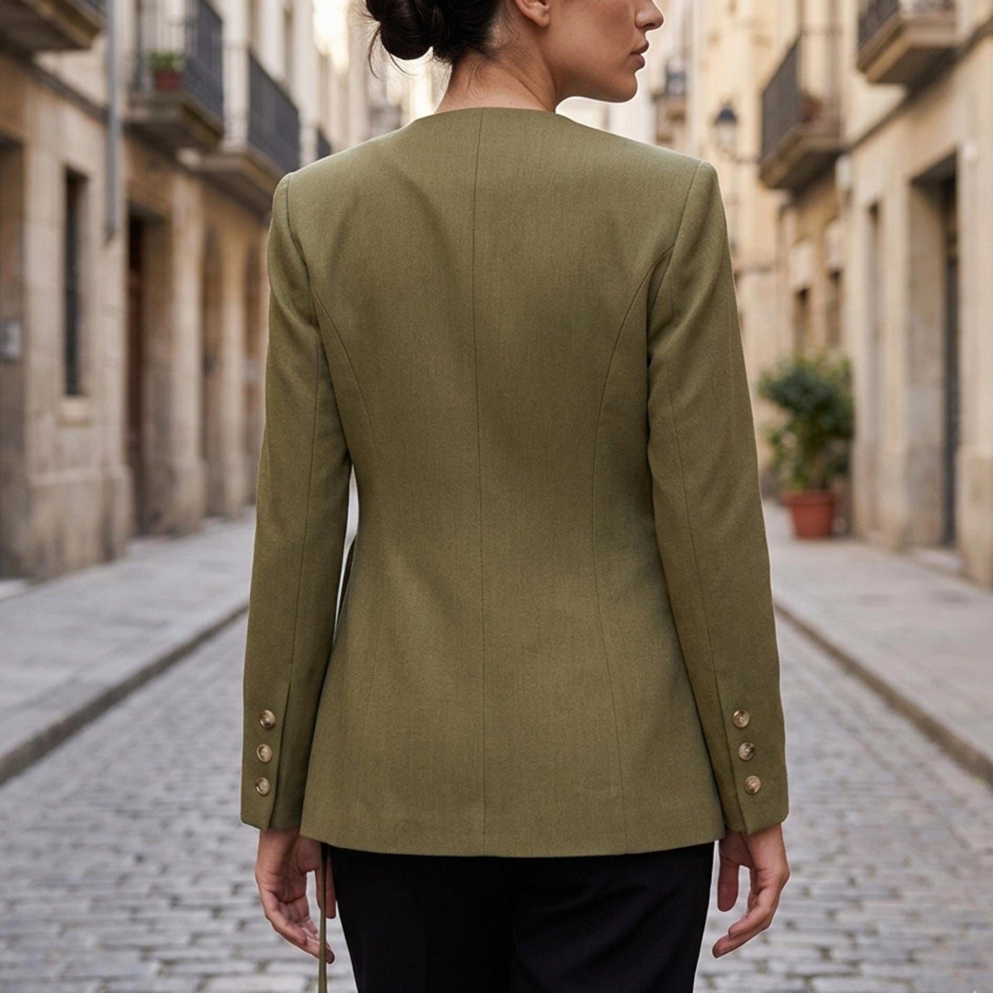 Women’s Asymmetrical Blazer V-Neck Wrap Style-Gilviro