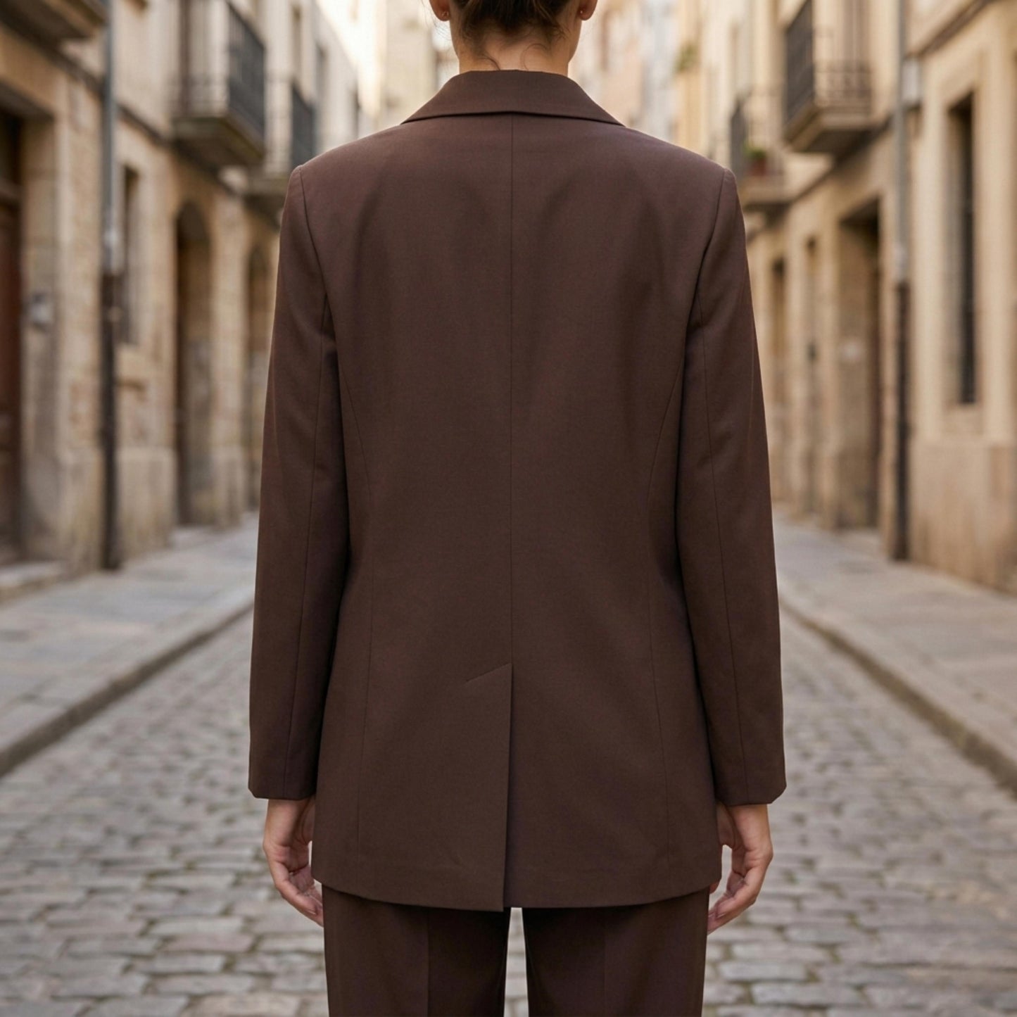 Women’s Oversized Double-Breasted Blazer Jacket-Gilviro