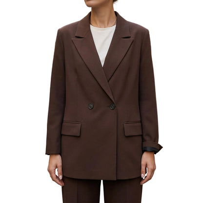 Women’s Oversized Double-Breasted Blazer Jacket-Gilviro